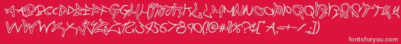 graffitistreetrotate2 Font – Pink Fonts on Red Background