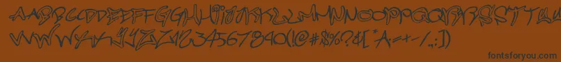 graffitistreetrotateital Font – Black Fonts on Brown Background