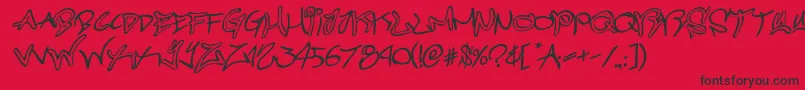 graffitistreetrotateital Font – Black Fonts on Red Background