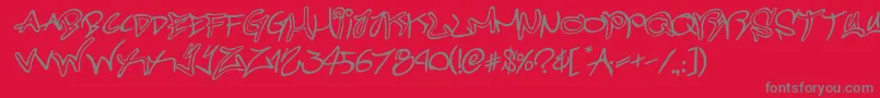 graffitistreetrotateital Font – Gray Fonts on Red Background