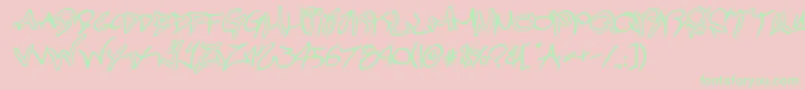 graffitistreetrotateital Font – Green Fonts on Pink Background