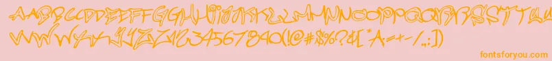 graffitistreetrotateital Font – Orange Fonts on Pink Background