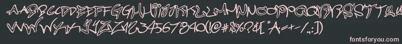 graffitistreetrotateital Font – Pink Fonts on Black Background