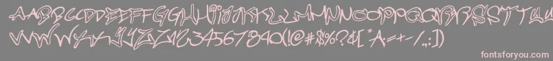 graffitistreetrotateital Font – Pink Fonts on Gray Background