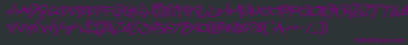 graffitistreetrotateital Font – Purple Fonts on Black Background