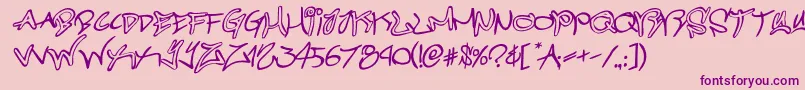 graffitistreetrotateital Font – Purple Fonts on Pink Background