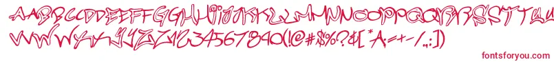 graffitistreetrotateital Font – Red Fonts on White Background