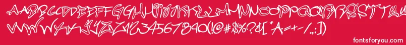 graffitistreetrotateital Font – White Fonts on Red Background