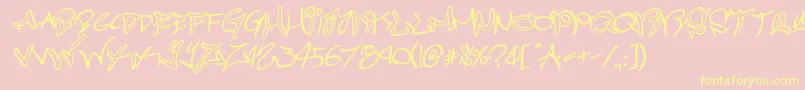 graffitistreetrotateital Font – Yellow Fonts on Pink Background