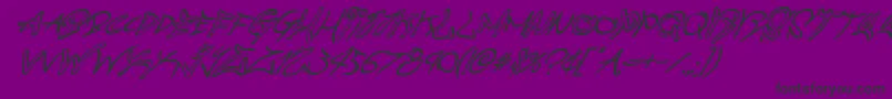 Weitere Informationen zur graffitistreetsuperital-Schriftart graffitistreetsuperital-Schriftart – Schwarze Schriften auf violettem Hintergrund