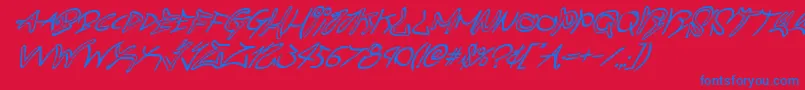 graffitistreetsuperital-Schriftart – Blaue Schriften auf rotem Hintergrund