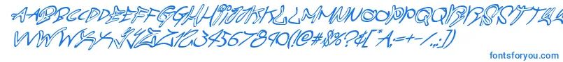 graffitistreetsuperital Font – Blue Fonts on White Background