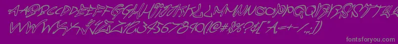 graffitistreetsuperital Font – Gray Fonts on Purple Background