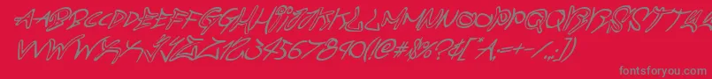 graffitistreetsuperital-Schriftart – Graue Schriften auf rotem Hintergrund