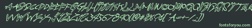 graffitistreetsuperital Font – Green Fonts on Black Background