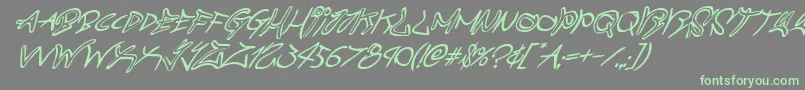 graffitistreetsuperital Font – Green Fonts on Gray Background