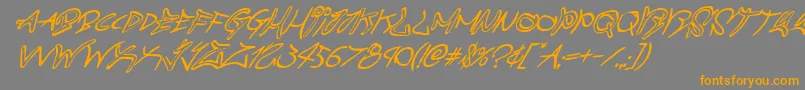 graffitistreetsuperital Font – Orange Fonts on Gray Background