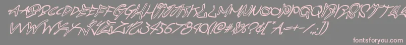graffitistreetsuperital Font – Pink Fonts on Gray Background