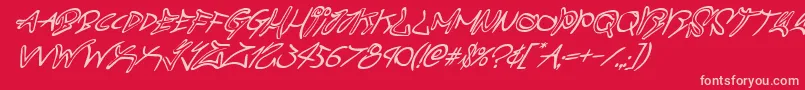 More about graffitistreetsuperital Font graffitistreetsuperital Font – Pink Fonts on Red Background