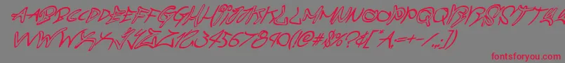 graffitistreetsuperital Font – Red Fonts on Gray Background