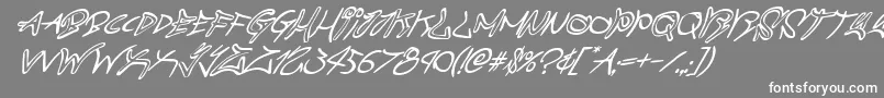 graffitistreetsuperital Font – White Fonts on Gray Background