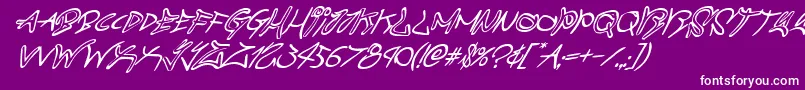 graffitistreetsuperital Font – White Fonts on Purple Background