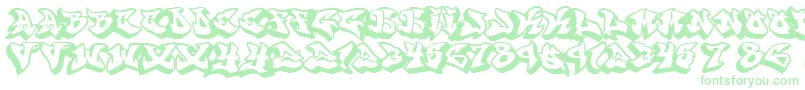 graffonti 3d drop fontvir us-Schriftart – Grüne Schriften auf weißem Hintergrund