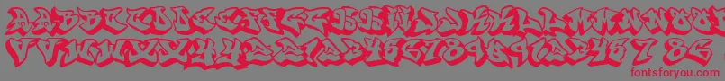 Police graffonti 3d drop fontvir us – polices rouges sur fond gris