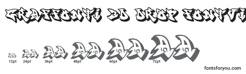 Größen der Schriftart Graffonti 3d drop fontvir us