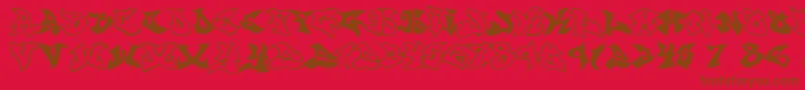 graffonti atomic bomb fontvir us Font – Brown Fonts on Red Background