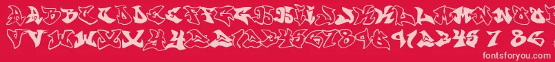 graffonti atomic bomb fontvir us Font – Pink Fonts on Red Background