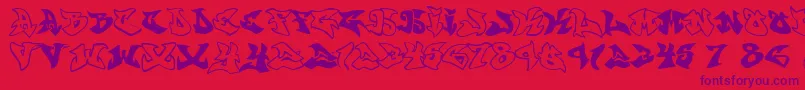 graffonti atomic bomb fontvir us Font – Purple Fonts on Red Background