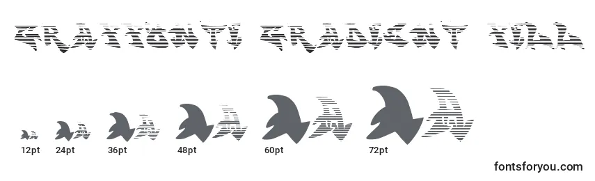 Graffonti gradient fill fontvir us Font Sizes