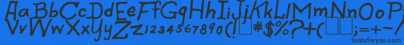 SpookySpiders Font – Black Fonts on Blue Background