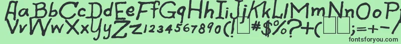 SpookySpiders-fontti – mustat fontit vihreällä taustalla