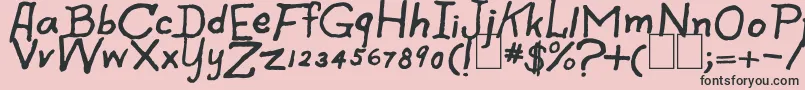 SpookySpiders Font – Black Fonts on Pink Background