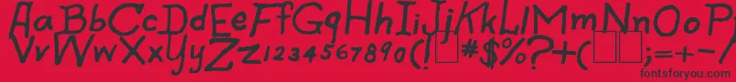 SpookySpiders Font – Black Fonts on Red Background