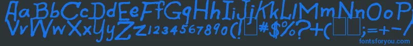 Шрифт SpookySpiders – синие шрифты на чёрном фоне