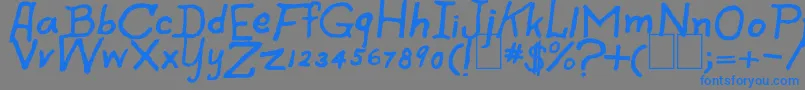 SpookySpiders Font – Blue Fonts on Gray Background