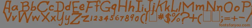 SpookySpiders Font – Brown Fonts on Gray Background