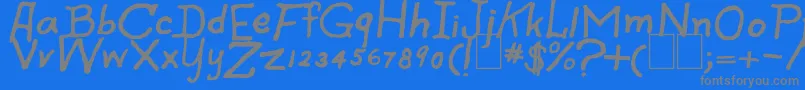 SpookySpiders Font – Gray Fonts on Blue Background