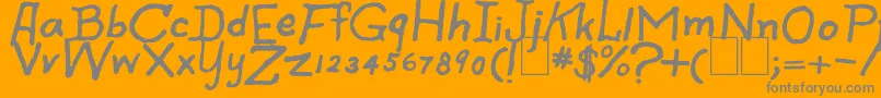 SpookySpiders-Schriftart – Graue Schriften auf orangefarbenem Hintergrund