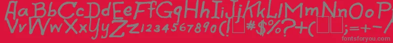 SpookySpiders Font – Gray Fonts on Red Background