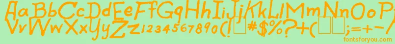 SpookySpiders Font – Orange Fonts on Green Background