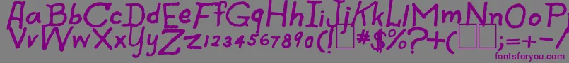 SpookySpiders Font – Purple Fonts on Gray Background