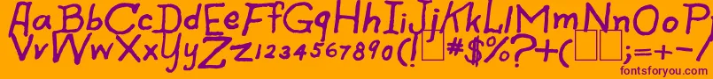 SpookySpiders Font – Purple Fonts on Orange Background