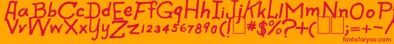 SpookySpiders Font – Red Fonts on Orange Background