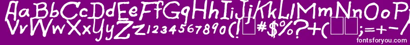 SpookySpiders Font – White Fonts on Purple Background