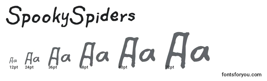 SpookySpiders Font Sizes