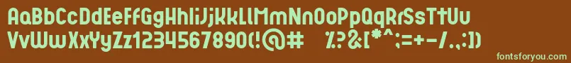 Шрифт GRAFIKA TYPE 1 – зелёные шрифты на коричневом фоне